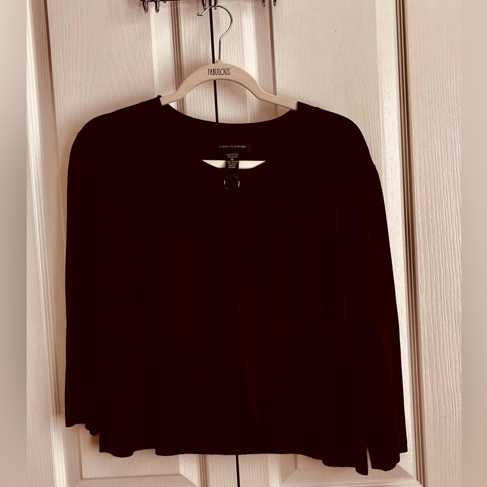 Cable & Gauge Dark Sweater Cardigan